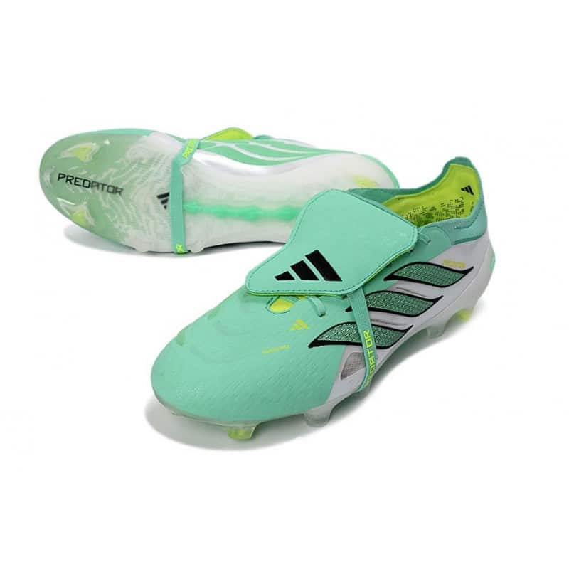 Adidas Predator 26 Elite Fold Over Tongue FG Grön Silver Svart för Herr 7 Billiga Fotbollsskor Adidas Predator 26 Elite Fold Over Tongue FG Grön Silver Svart 7