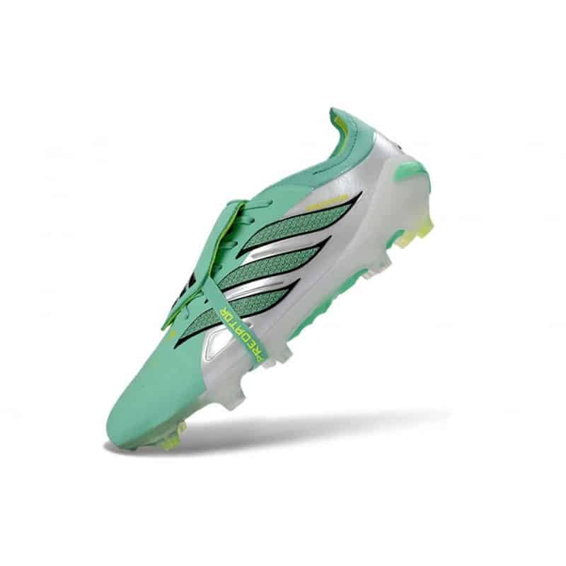 Adidas Predator 26 Elite Fold Over Tongue FG Grön Silver Svart för Herr 8 Billiga Fotbollsskor Adidas Predator 26 Elite Fold Over Tongue FG Grön Silver Svart 8