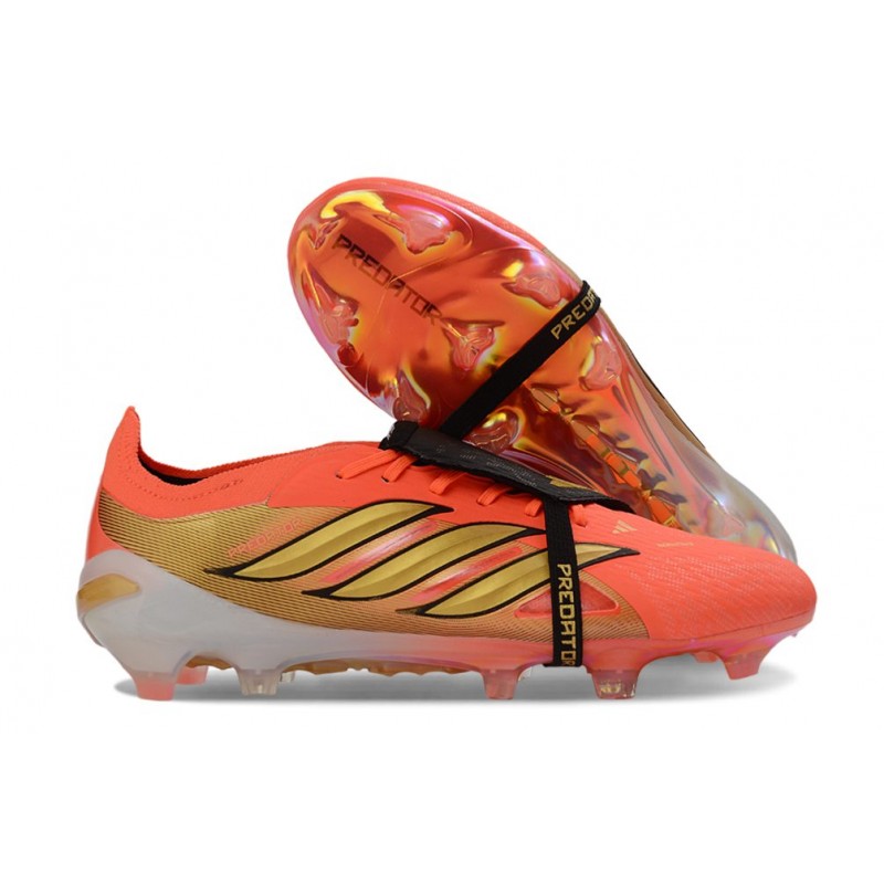 Adidas Predator 26 Elite Fold Over Tongue FG Orange Guld Svart för Herr 5 Billiga Fotbollsskor Adidas Predator 26 Elite Fold Over Tongue FG Orange Guld Svart 5