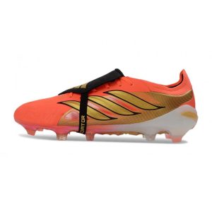 Adidas Predator 26 Elite Fold Over Tongue FG Orange Guld Svart för Herr Billiga Fotbollsskor Adidas Predator 26 Elite Fold Over Tongue FG Orange Guld Svart