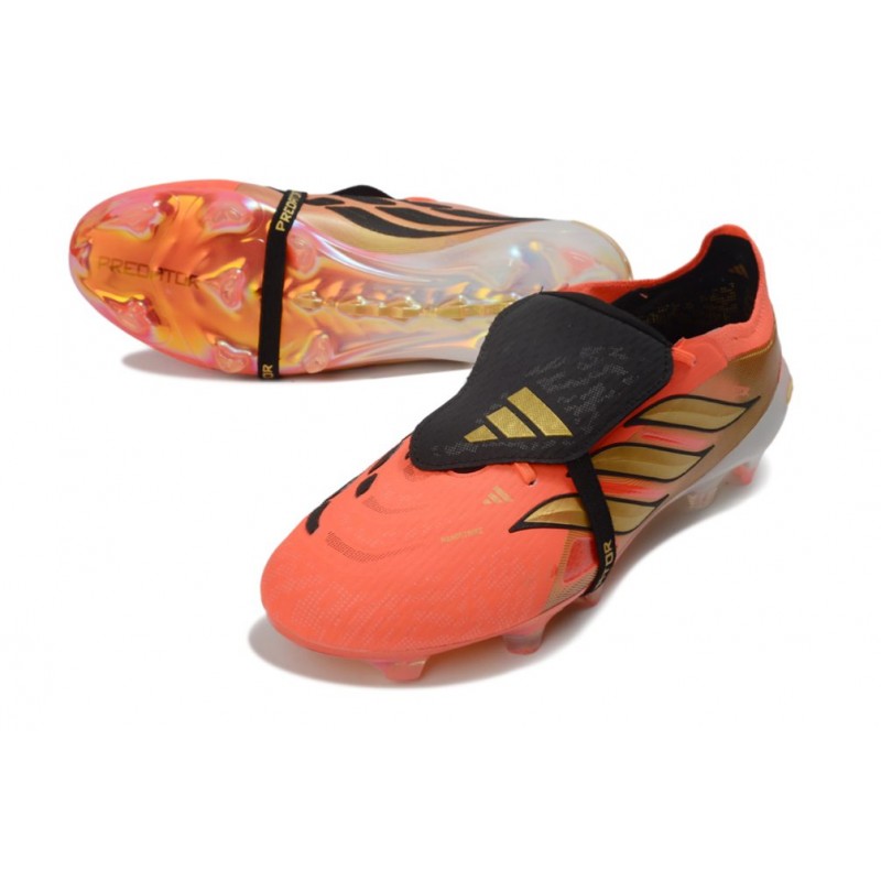 Adidas Predator 26 Elite Fold Over Tongue FG Orange Guld Svart för Herr 7 Billiga Fotbollsskor Adidas Predator 26 Elite Fold Over Tongue FG Orange Guld Svart 7