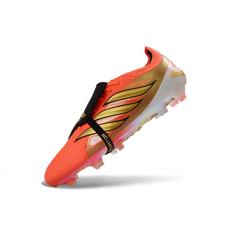 Adidas Predator 26 Elite Fold Over Tongue FG Orange Guld Svart för Herr 8 Billiga Fotbollsskor Adidas Predator 26 Elite Fold Over Tongue FG Orange Guld Svart 8