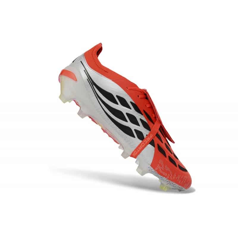 Adidas Predator 26 Elite Fold Over Tongue FG Röd Svart Vit för Herr 9 Billiga Fotbollsskor Adidas Predator 26 Elite Fold Over Tongue FG Röd Svart Vit 9