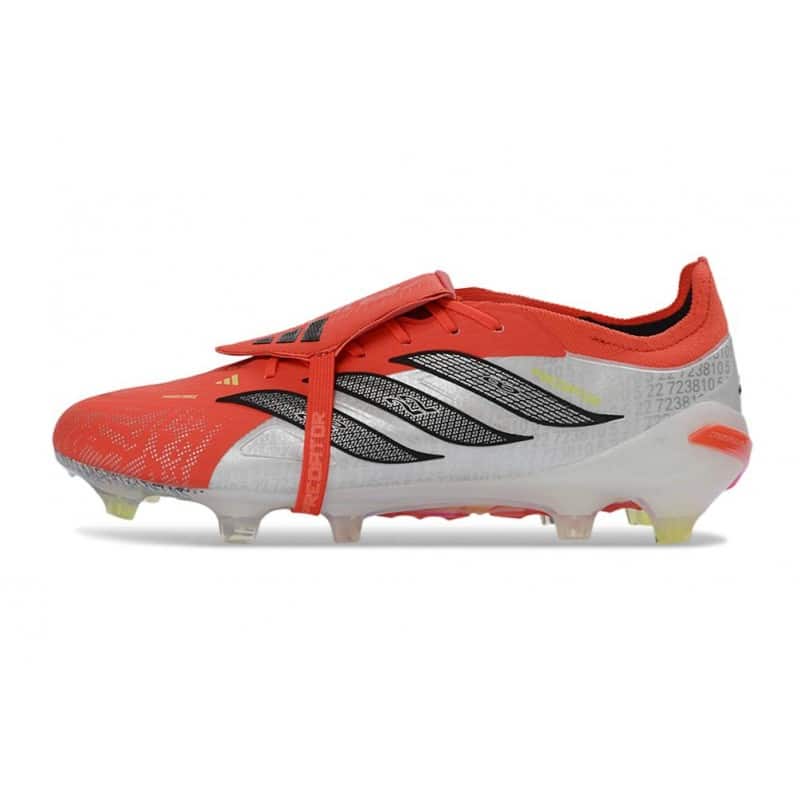 Adidas Predator 26 Elite Fold Over Tongue FG Röd Svart Vit för Herr 3 Billiga Fotbollsskor Adidas Predator 26 Elite Fold Over Tongue FG Röd Svart Vit 3