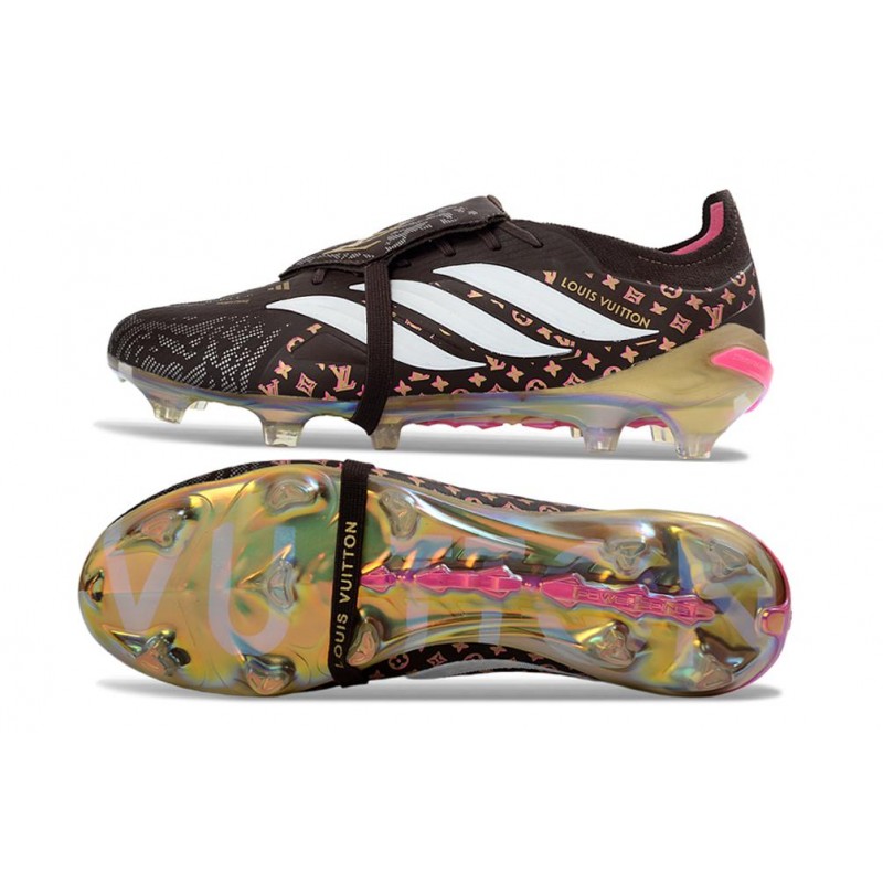 Adidas Predator 26 Elite Fold Over Tongue FG Svart Vit Guld för Herr 4 Billiga Fotbollsskor Adidas Predator 26 Elite Fold Over Tongue FG Svart Vit Guld 4