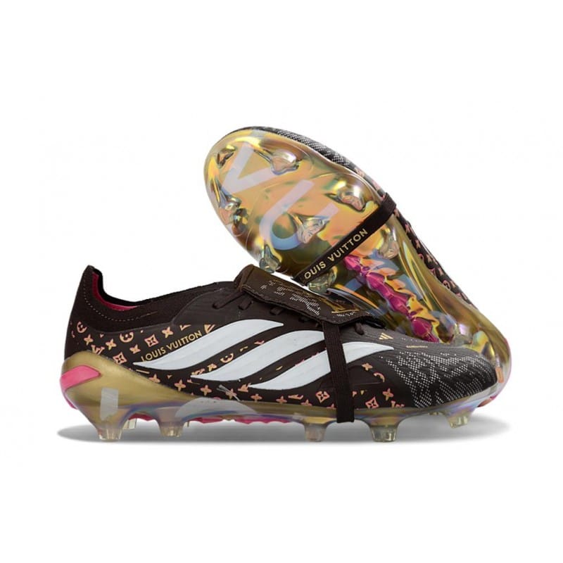 Adidas Predator 26 Elite Fold Over Tongue FG Svart Vit Guld för Herr 5 Billiga Fotbollsskor Adidas Predator 26 Elite Fold Over Tongue FG Svart Vit Guld 5