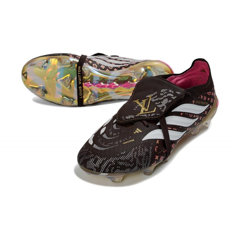 Adidas Predator 26 Elite Fold Over Tongue FG Svart Vit Guld för Herr 7 Billiga Fotbollsskor Adidas Predator 26 Elite Fold Over Tongue FG Svart Vit Guld 7