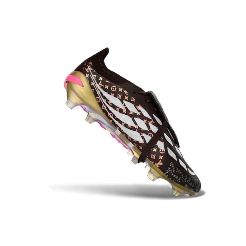 Adidas Predator 26 Elite Fold Over Tongue FG Svart Vit Guld för Herr 9 Billiga Fotbollsskor Adidas Predator 26 Elite Fold Over Tongue FG Svart Vit Guld 9