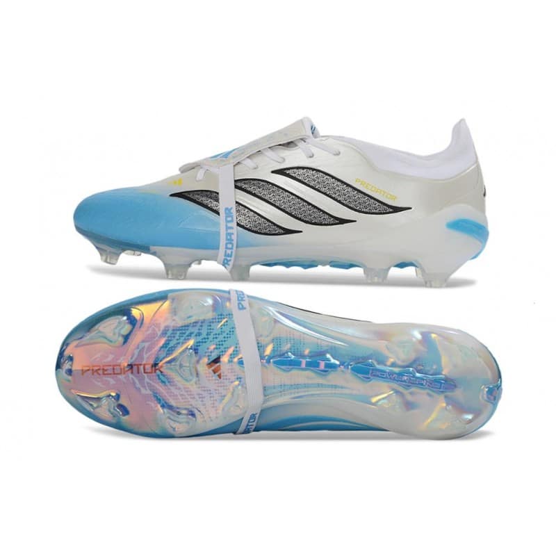Adidas Predator 26 Elite Fold Over Tongue FG Vit Blå Svart för Herr 4 Billiga Fotbollsskor Adidas Predator 26 Elite Fold Over Tongue FG Vit Blå Svart 4