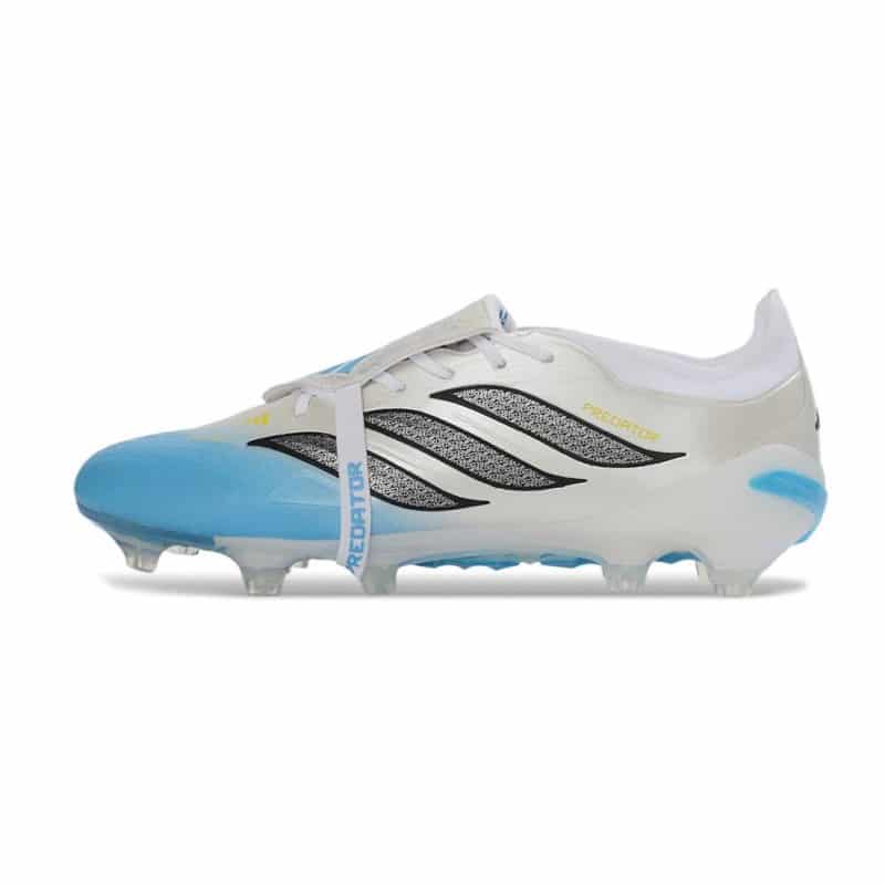 Adidas Predator 26 Elite Fold Over Tongue FG Vit Blå Svart för Herr 3 Billiga Fotbollsskor Adidas Predator 26 Elite Fold Over Tongue FG Vit Blå Svart 3