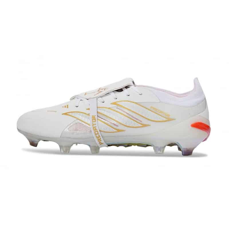 Adidas Predator 26 Elite Fold Over Tongue FG Vit Guld för Herr 3 Billiga Fotbollsskor Adidas Predator 26 Elite Fold Over Tongue FG Vit Guld 3