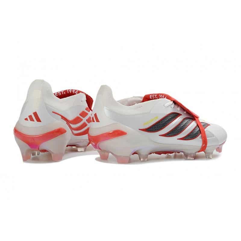 Adidas Predator 26 Elite Fold Over Tongue FG Vit Röd Svart för Herr 6 Billiga Fotbollsskor Adidas Predator 26 Elite Fold Over Tongue FG Vit Röd Svart 6