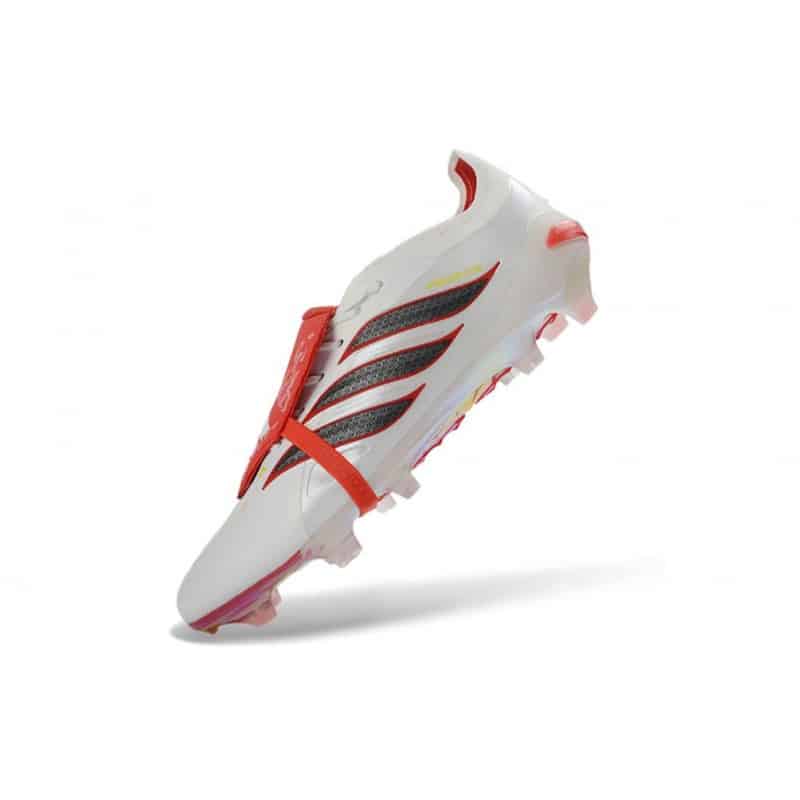 Adidas Predator 26 Elite Fold Over Tongue FG Vit Röd Svart för Herr 8 Billiga Fotbollsskor Adidas Predator 26 Elite Fold Over Tongue FG Vit Röd Svart 8