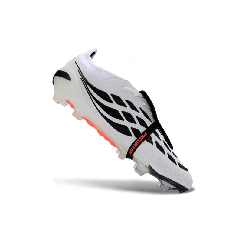 Adidas Predator 26 Elite Fold Over Tongue FG Vit Röd Svart för Herr 9 Billiga Fotbollsskor Adidas Predator 26 Elite Fold Over Tongue FG Vit Röd Svart 9