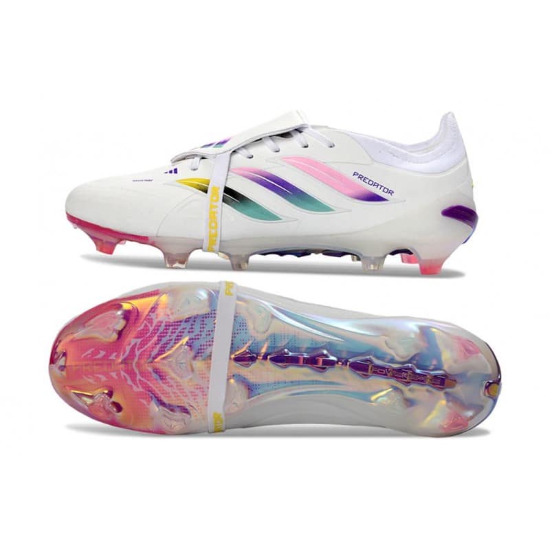 Adidas Predator 26 Elite Fold Over Tongue FG Vit Rosa för Herr 4 Billiga Fotbollsskor Adidas Predator 26 Elite Fold Over Tongue FG Vit Rosa 4