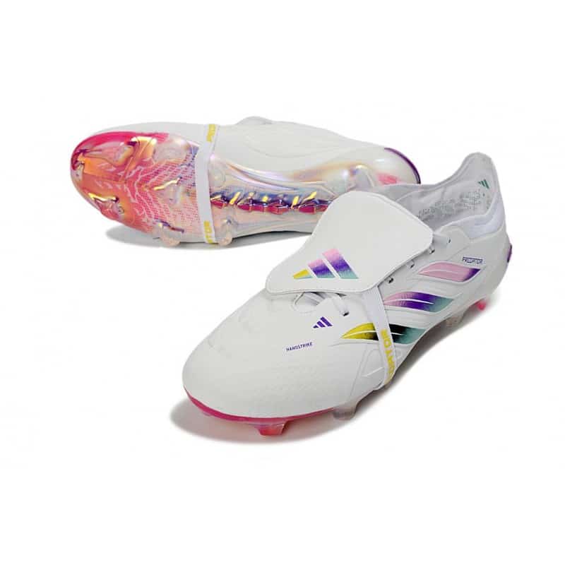Adidas Predator 26 Elite Fold Over Tongue FG Vit Rosa för Herr 7 Billiga Fotbollsskor Adidas Predator 26 Elite Fold Over Tongue FG Vit Rosa 7