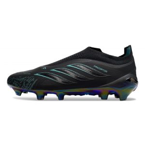 Adidas Predator Snörfria Elite FG Svart Blå för Herr Billiga Fotbollsskor Adidas Predator Snörfria Elite FG Svart Blå