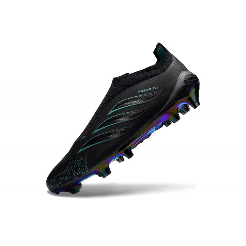 Adidas Predator Snörfria Elite FG Svart Blå för Herr 8 Billiga Fotbollsskor Adidas Predator Snörfria Elite FG Svart Blå 8
