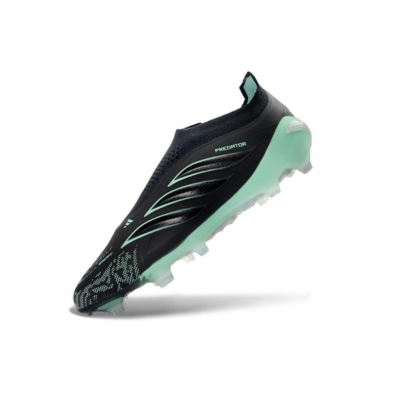 Adidas Predator Snörfria Elite FG Svart Grön för Herr 8 Billiga Fotbollsskor Adidas Predator Snörfria Elite FG Svart Grön 8