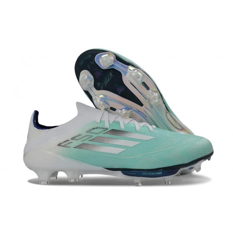 Fotbollsskor Adidas F50+ FG Grön Vit Silver för Herr 5 Billiga Fotbollsskor Fotbollsskor Adidas F50+ FG Grön Vit Silver 5