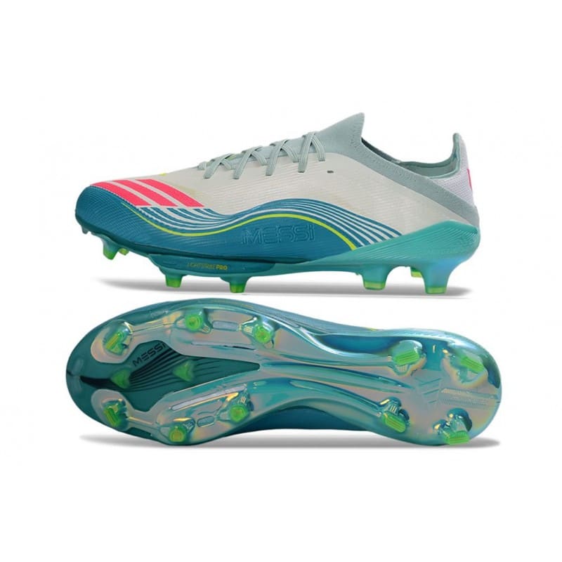 Fotbollsskor Adidas F50+ FG Messi Vit Rosa Grön för Herr 4 Billiga Fotbollsskor Fotbollsskor Adidas F50+ FG Messi Vit Rosa Grön 4