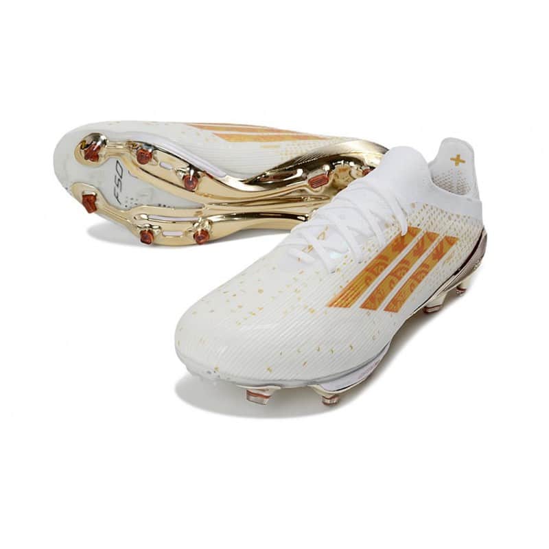 Fotbollsskor Adidas F50+ FG Vit Guld för Herr 7 Billiga Fotbollsskor Fotbollsskor Adidas F50+ FG Vit Guld 7