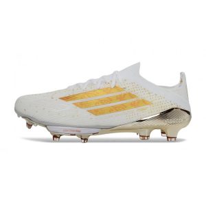 Fotbollsskor Adidas F50+ FG Vit Guld för Herr Billiga Fotbollsskor Fotbollsskor Adidas F50+ FG Vit Guld