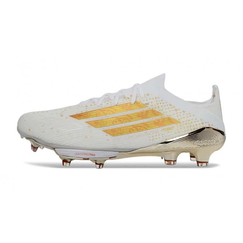 Fotbollsskor Adidas F50+ FG Vit Guld för Herr 3 Billiga Fotbollsskor Fotbollsskor Adidas F50+ FG Vit Guld 3