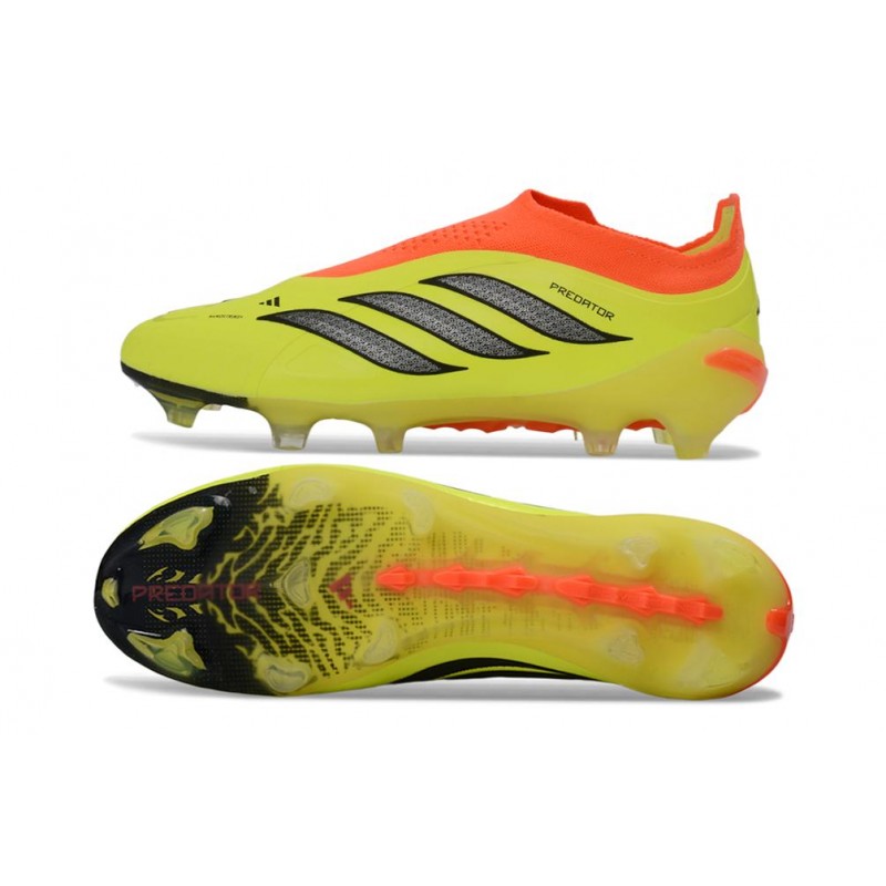 Fotbollsskor Adidas Predator Laceless Elite FG Gul Orange Svart för Herr 4 Billiga Fotbollsskor Fotbollsskor Adidas Predator Laceless Elite FG Gul Orange Svart 4