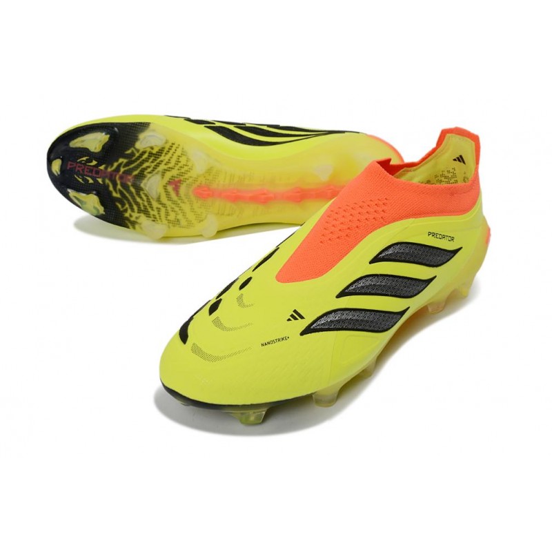Fotbollsskor Adidas Predator Laceless Elite FG Gul Orange Svart för Herr 7 Billiga Fotbollsskor Fotbollsskor Adidas Predator Laceless Elite FG Gul Orange Svart 7