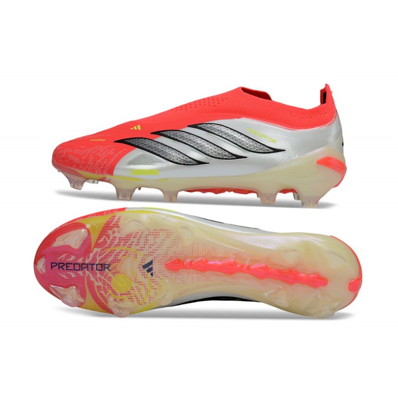 Fotbollsskor Adidas Predator Laceless Elite FG Röd Vit Svart för Herr 4 Billiga Fotbollsskor Fotbollsskor Adidas Predator Laceless Elite FG Röd Vit Svart 4