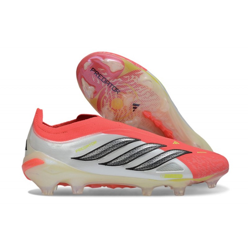 Fotbollsskor Adidas Predator Laceless Elite FG Röd Vit Svart för Herr 5 Billiga Fotbollsskor Fotbollsskor Adidas Predator Laceless Elite FG Röd Vit Svart 5