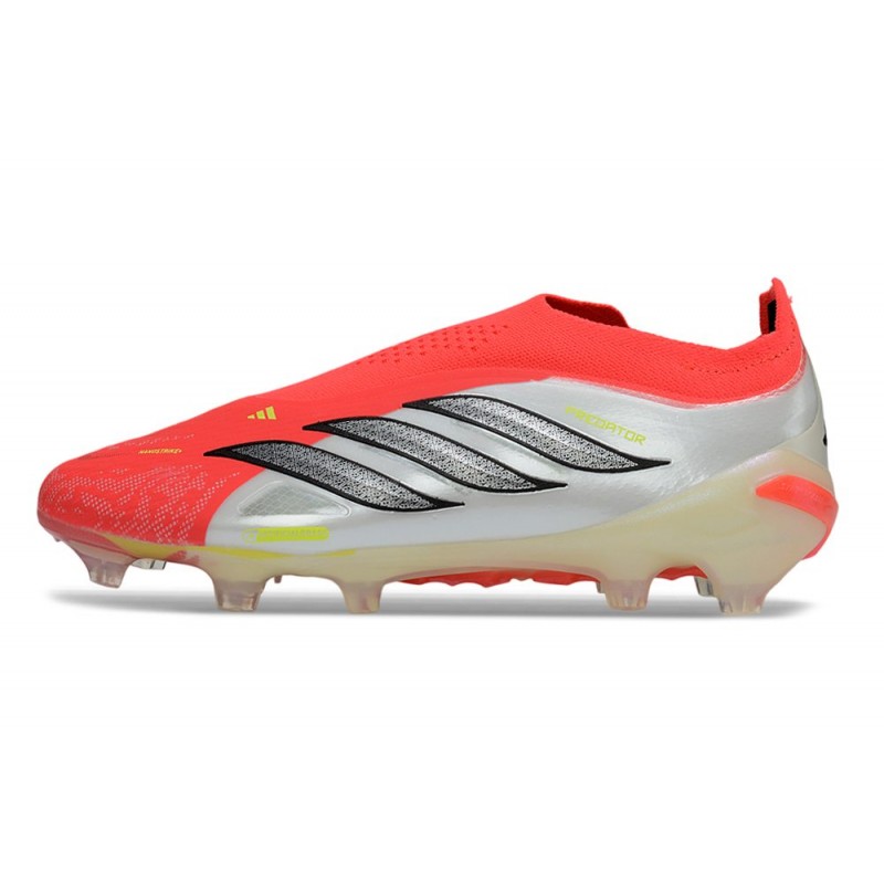 Fotbollsskor Adidas Predator Laceless Elite FG Röd Vit Svart för Herr 3 Billiga Fotbollsskor Fotbollsskor Adidas Predator Laceless Elite FG Röd Vit Svart 3