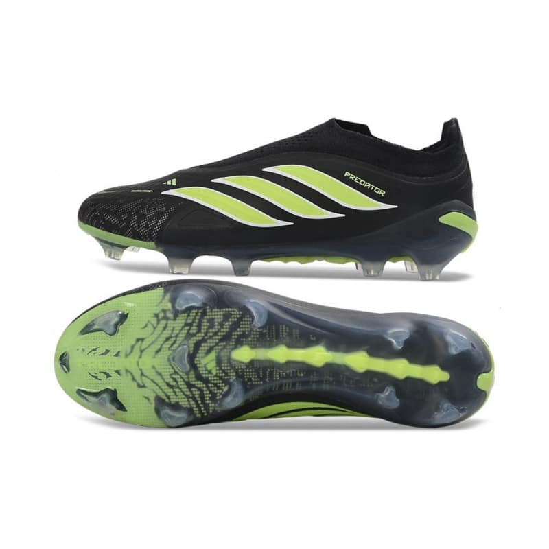 Fotbollsskor Adidas Predator Laceless Elite FG Svart Grön för Herr 4 Billiga Fotbollsskor Fotbollsskor Adidas Predator Laceless Elite FG Svart Grön 4