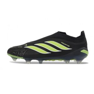 Fotbollsskor Adidas Predator Laceless Elite FG Svart Grön för Herr Billiga Fotbollsskor Fotbollsskor Adidas Predator Laceless Elite FG Svart Grön