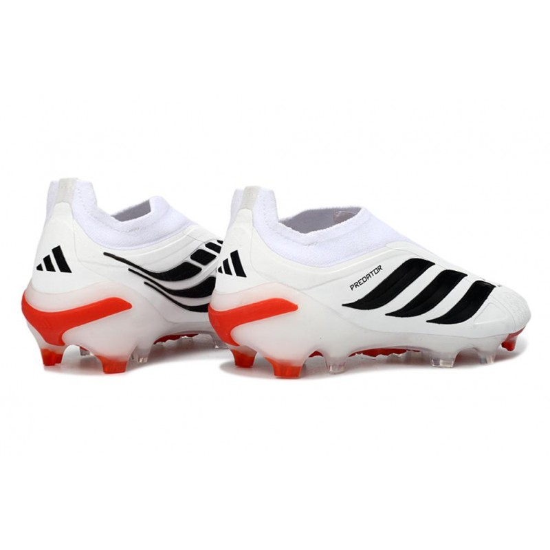 Fotbollsskor Adidas Predator Laceless Elite FG Vit Svart Röd för Herr 6 Billiga Fotbollsskor Fotbollsskor Adidas Predator Laceless Elite FG Vit Svart Röd 6