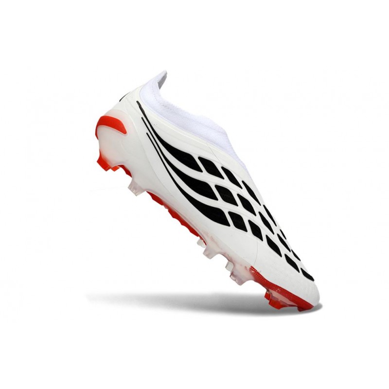 Fotbollsskor Adidas Predator Laceless Elite FG Vit Svart Röd för Herr 9 Billiga Fotbollsskor Fotbollsskor Adidas Predator Laceless Elite FG Vit Svart Röd 9