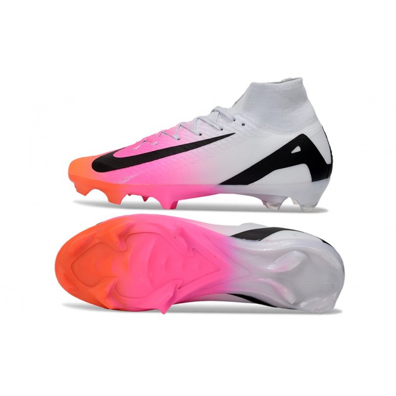Fotbollsskor Nike Air Zoom Mercurial Superfly 10 Elite FG Rosa Svart Vit för Herr 4 Billiga Fotbollsskor Fotbollsskor Nike Air Zoom Mercurial Superfly 10 Elite FG Rosa Svart Vit 4