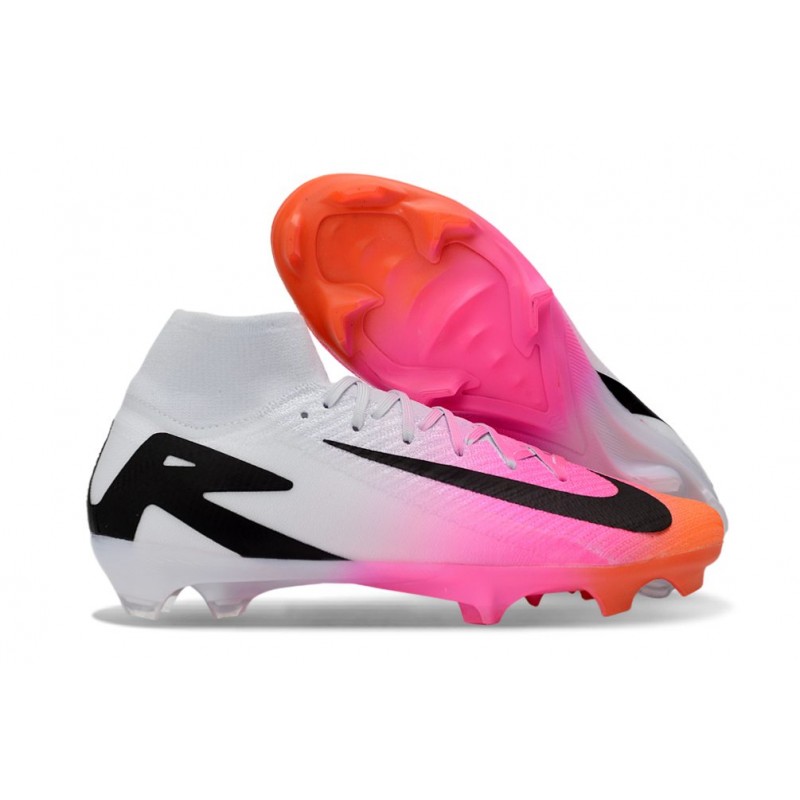 Fotbollsskor Nike Air Zoom Mercurial Superfly 10 Elite FG Rosa Svart Vit för Herr 5 Billiga Fotbollsskor Fotbollsskor Nike Air Zoom Mercurial Superfly 10 Elite FG Rosa Svart Vit 5