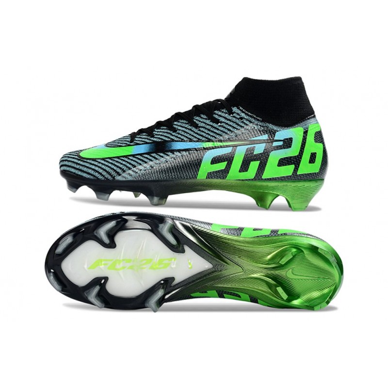 Fotbollsskor Nike Air Zoom Mercurial Superfly 10 Elite FG Svart Grön för Herr 4 Billiga Fotbollsskor Fotbollsskor Nike Air Zoom Mercurial Superfly 10 Elite FG Svart Grön 4