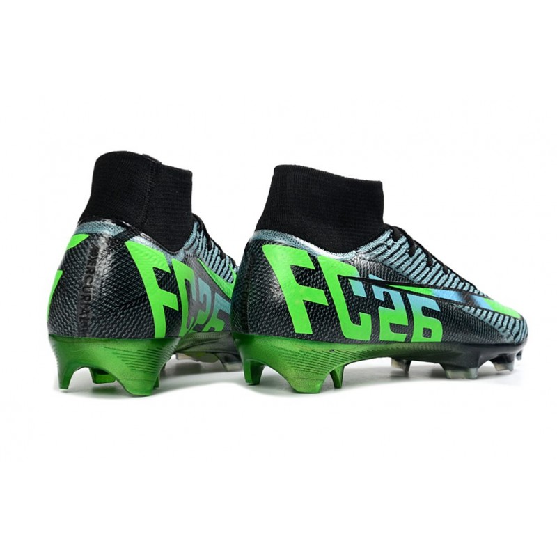 Fotbollsskor Nike Air Zoom Mercurial Superfly 10 Elite FG Svart Grön för Herr 6 Billiga Fotbollsskor Fotbollsskor Nike Air Zoom Mercurial Superfly 10 Elite FG Svart Grön 6
