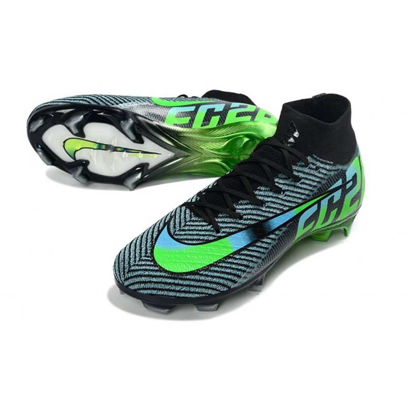 Fotbollsskor Nike Air Zoom Mercurial Superfly 10 Elite FG Svart Grön för Herr 7 Billiga Fotbollsskor Fotbollsskor Nike Air Zoom Mercurial Superfly 10 Elite FG Svart Grön 7