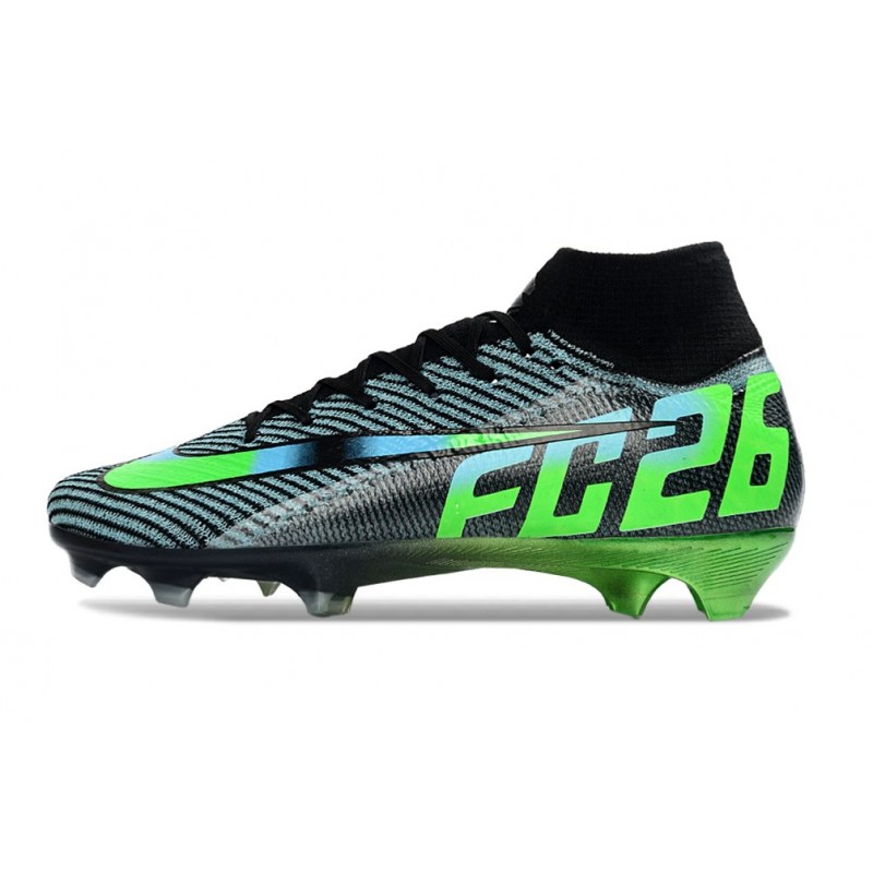 Fotbollsskor Nike Air Zoom Mercurial Superfly 10 Elite FG Svart Grön för Herr 3 Billiga Fotbollsskor Fotbollsskor Nike Air Zoom Mercurial Superfly 10 Elite FG Svart Grön 3