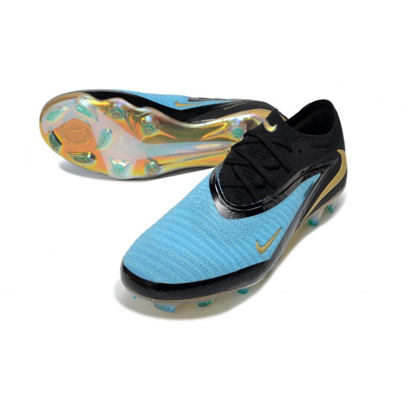 Billiga fotbollsskor Nike Phantom 6 Elite Low FG Blå Svart Guld för Herr 7 Billiga Fotbollsskor Billiga fotbollsskor Nike Phantom 6 Elite Low FG Blå Svart Guld 7