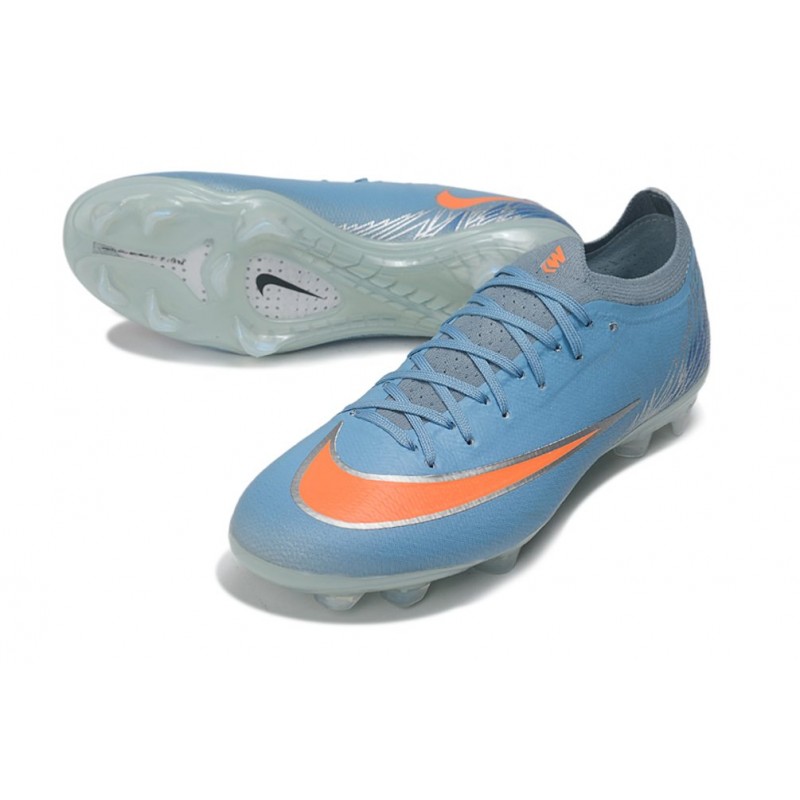 Nike Zoom Mercurial Vapor 17 Elite FG Blå Orange för Herr 7 Billiga Fotbollsskor Nike Zoom Mercurial Vapor 17 Elite FG Blå Orange 7