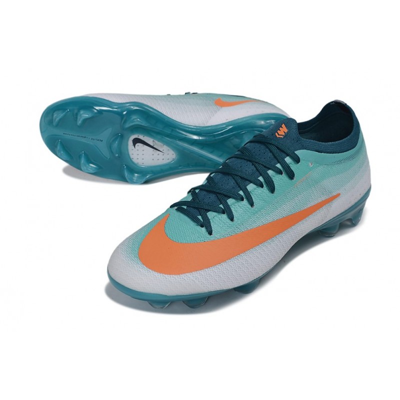 Nike Zoom Mercurial Vapor 17 Elite FG Grön Orange för Herr 7 Billiga Fotbollsskor Nike Zoom Mercurial Vapor 17 Elite FG Grön Orange 7
