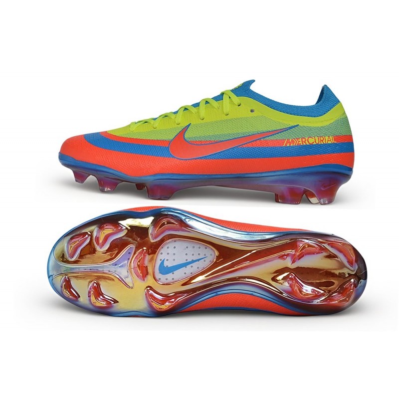 Nike Zoom Mercurial Vapor 17 Elite FG Gul Blå Röd för Herr 4 Billiga Fotbollsskor Nike Zoom Mercurial Vapor 17 Elite FG Gul Blå Röd 4