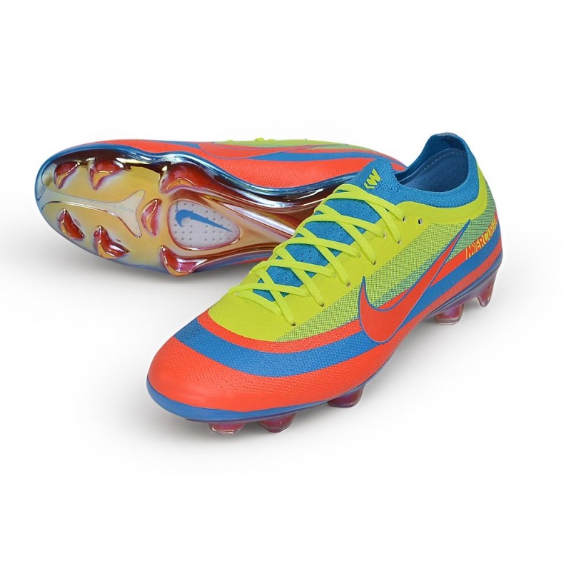 Nike Zoom Mercurial Vapor 17 Elite FG Gul Blå Röd för Herr 7 Billiga Fotbollsskor Nike Zoom Mercurial Vapor 17 Elite FG Gul Blå Röd 7