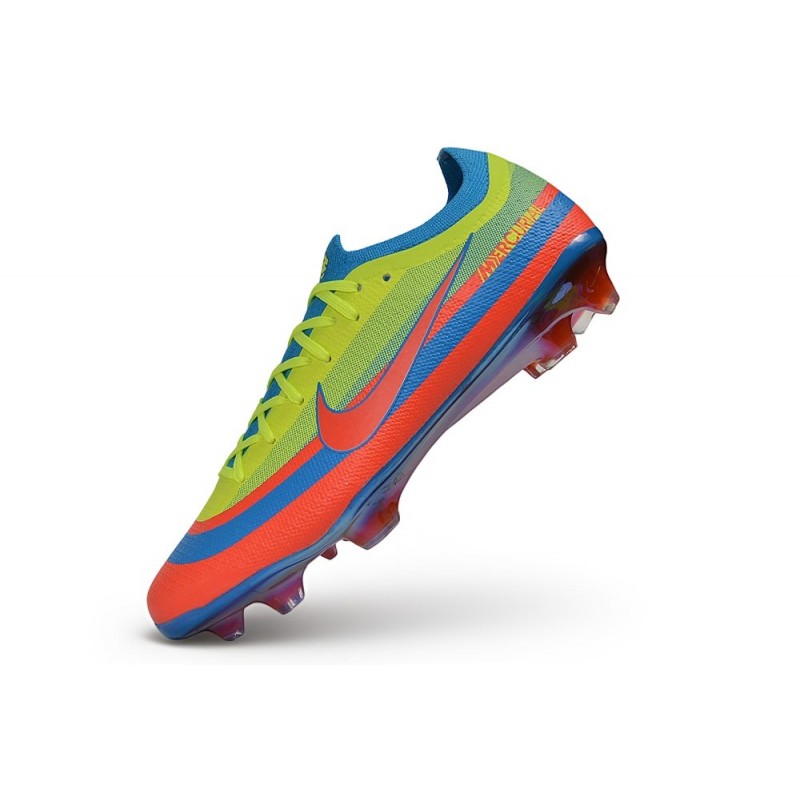 Nike Zoom Mercurial Vapor 17 Elite FG Gul Blå Röd för Herr 8 Billiga Fotbollsskor Nike Zoom Mercurial Vapor 17 Elite FG Gul Blå Röd 8
