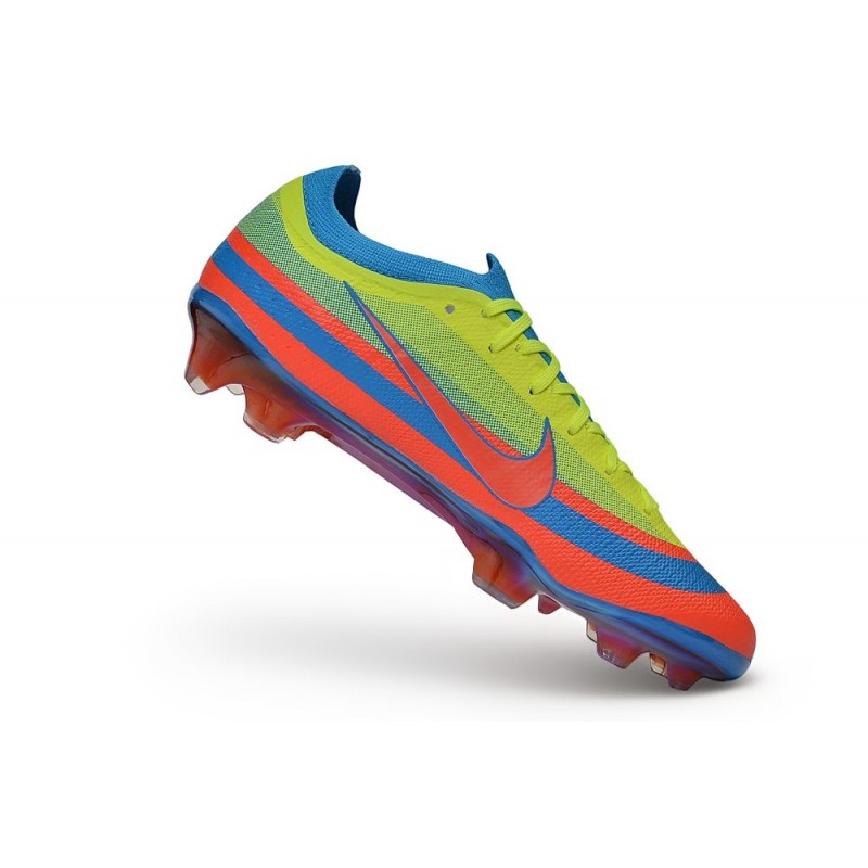 Nike Zoom Mercurial Vapor 17 Elite FG Gul Blå Röd för Herr 9 Billiga Fotbollsskor Nike Zoom Mercurial Vapor 17 Elite FG Gul Blå Röd 9